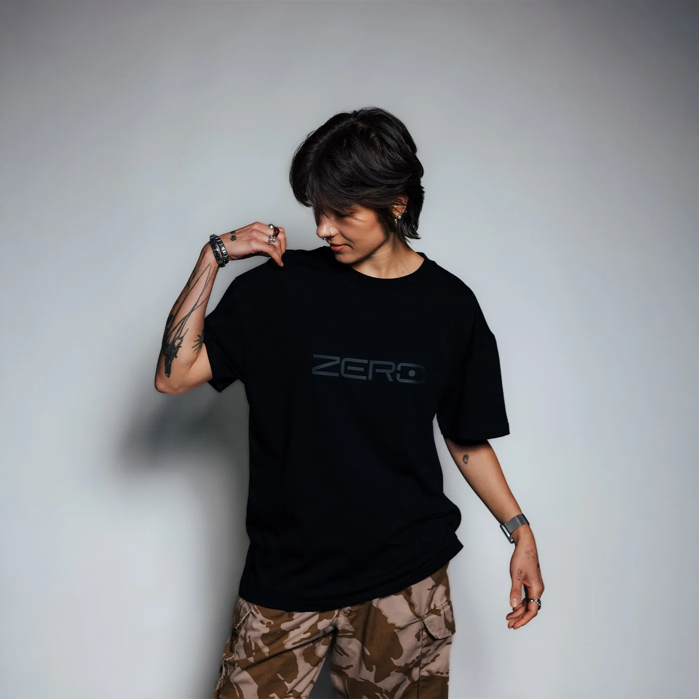 T-shirt czarny, logo HD Print